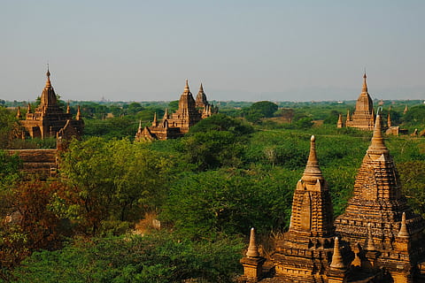 HD wallpaper: myanmar (burma), old bagan, statue, clay, ruiz, temples