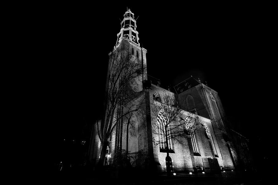 groningen, building, construction, architecture, urban, night HD wallpaper