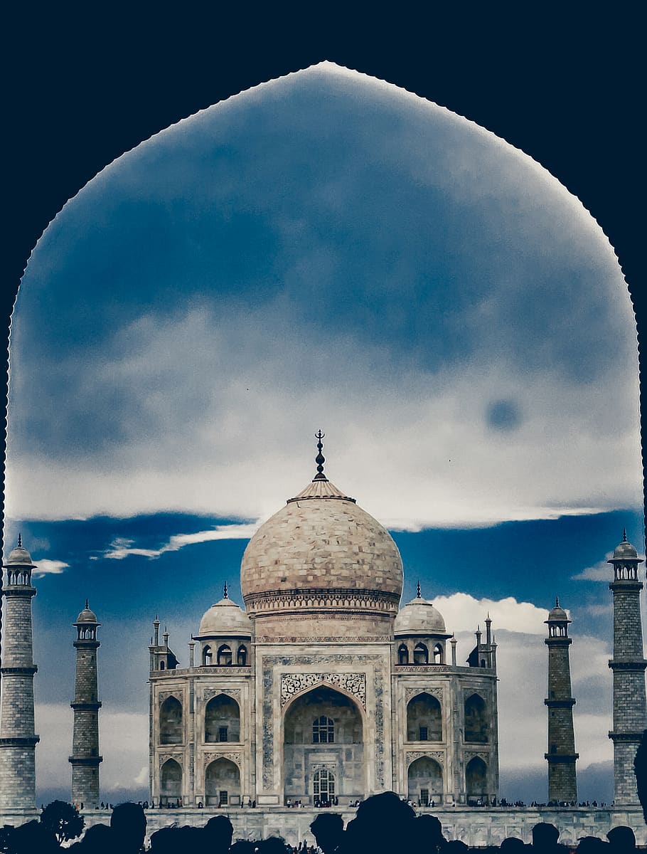 HD wallpaper: india, taj mahal, agra, architecture, sky, epic ...