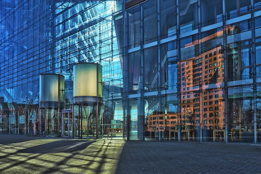architecture, glass, city, office, window, modern, building HD wallpaper