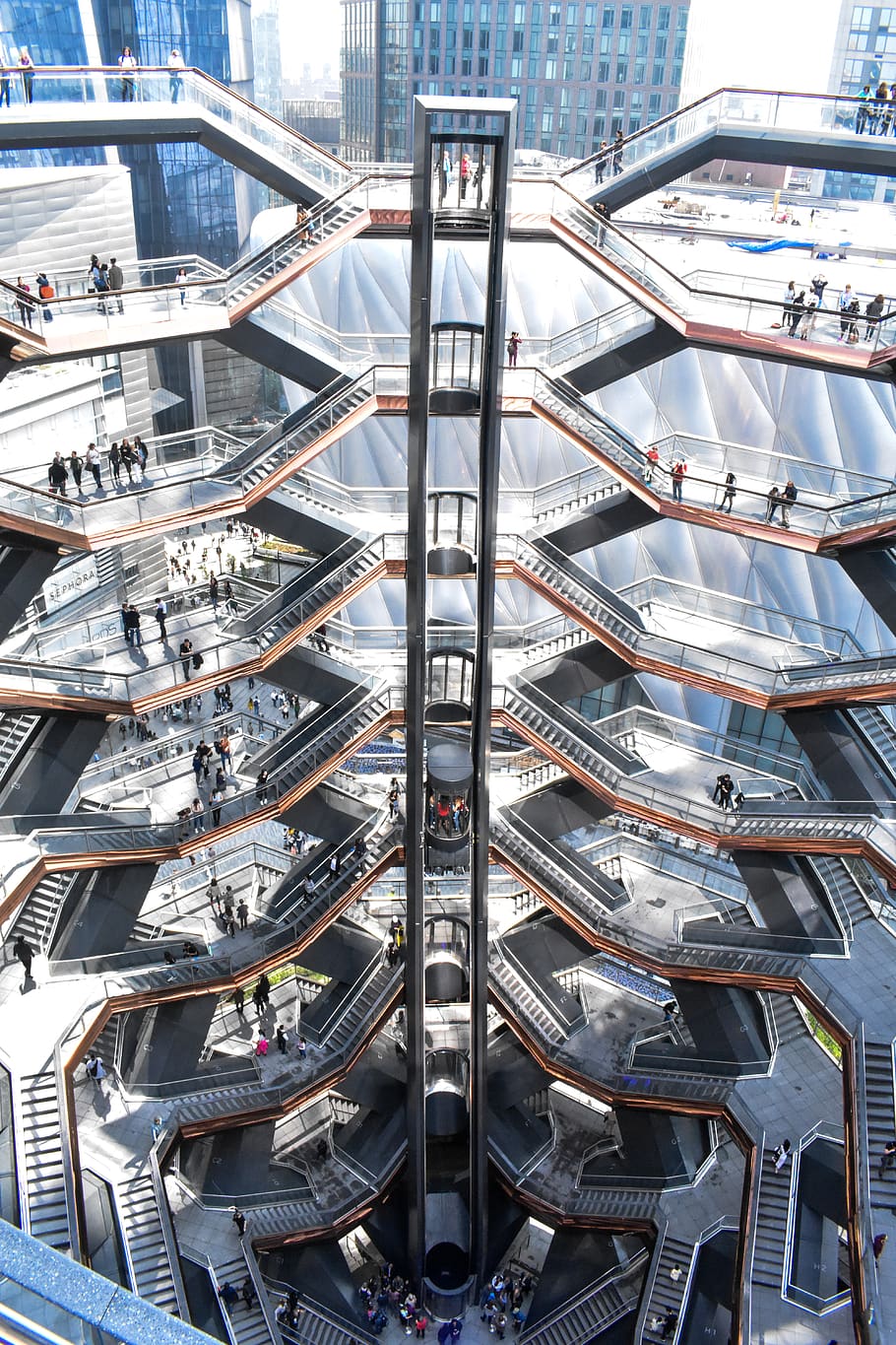 People on High Rise Building, architectural design, architecture HD wallpaper