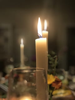 candle, flame, portrait, fire, tabletop, furniture, beverage HD wallpaper