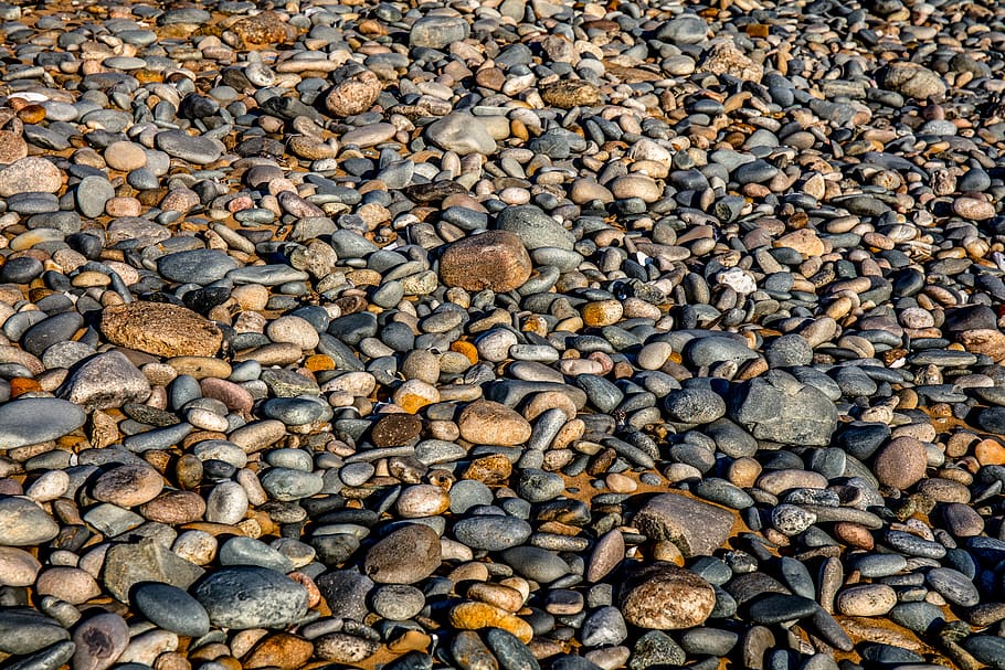 brown and gray pebbles, namibia, swakopmund, swakop beach, pebbels HD wallpaper