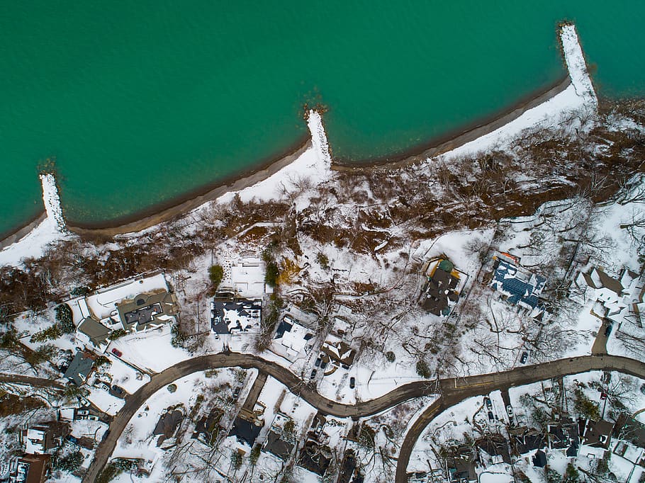 top down view of a town, outdoors, nature, scenery, landscape HD wallpaper