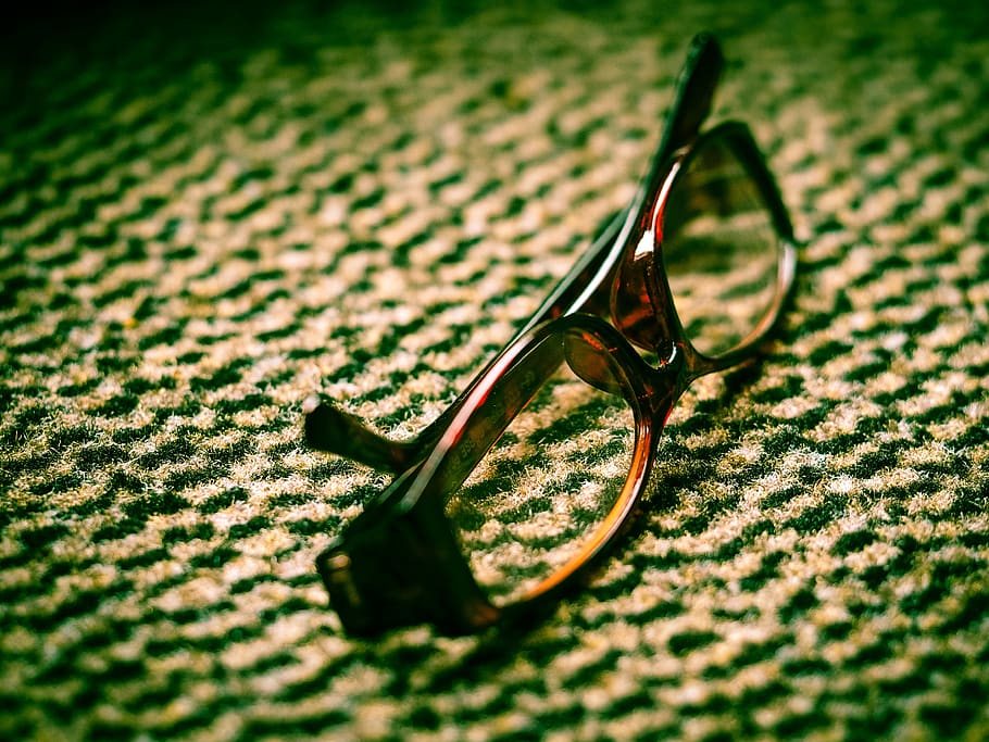 Eyeglasses With Brown Frames, beautiful, blur, bright, carpet HD wallpaper