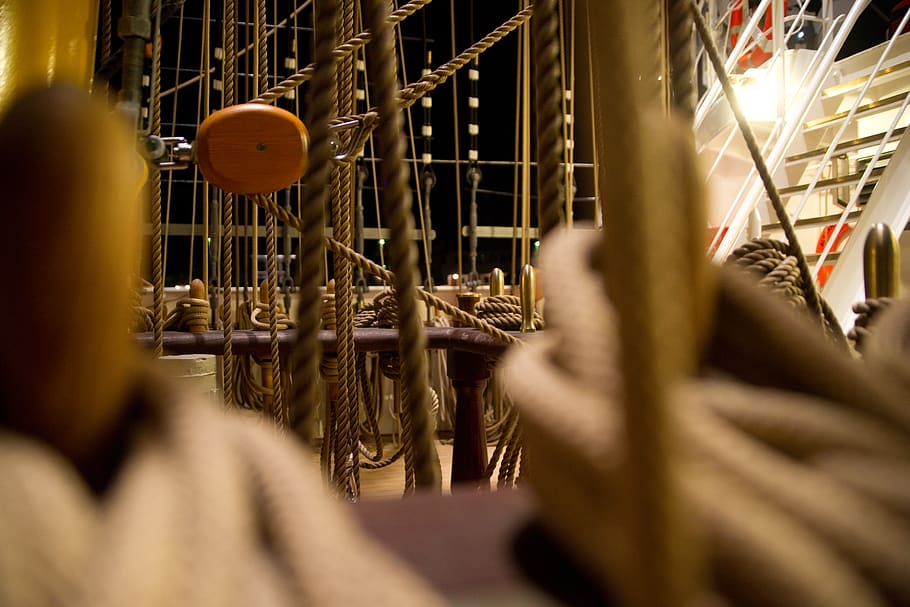 ship, tallship, sailing, rigging, nautical, marine, selective focus HD wallpaper