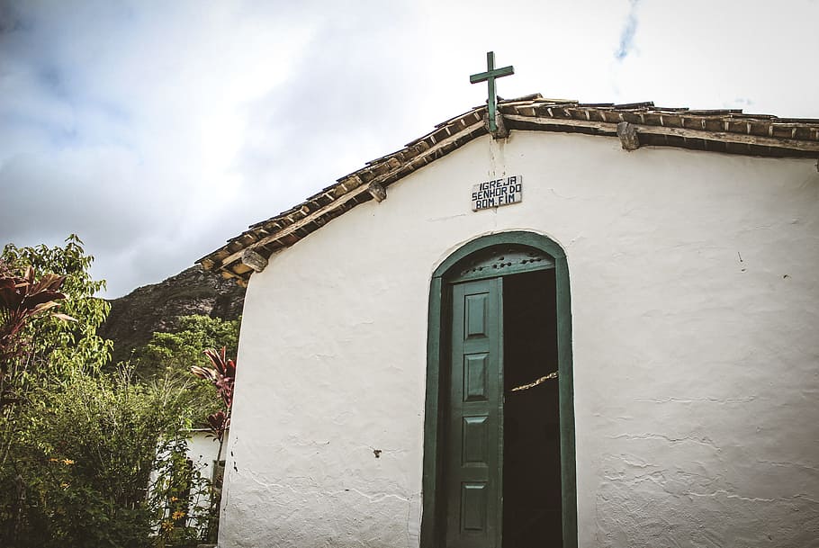 Photo of Church Near Tree, architecture, building, clouds, cross HD wallpaper