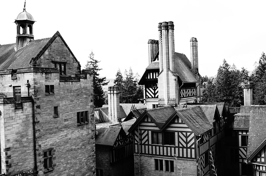 gothic, castle, architecture, building, dark, tourism, tower HD wallpaper