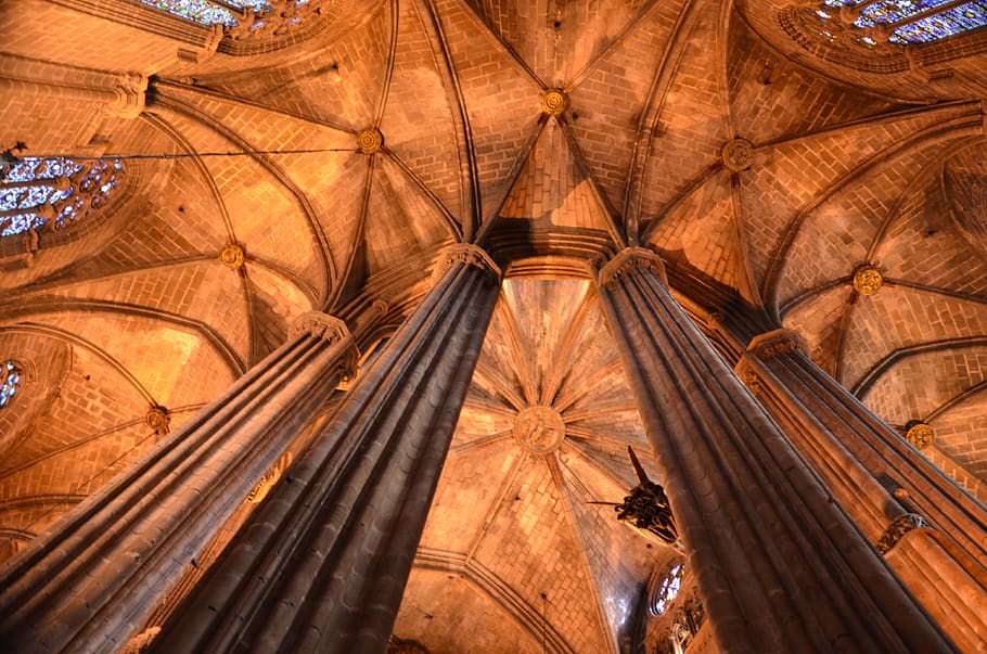 vault, cathedral, architecture, chapel, gothic, landmark, interior HD wallpaper