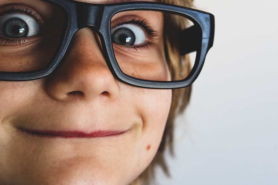 HD wallpaper: Person Wearing Eyeglasses, boy, close-up, eyes, eyewear, funny  | Wallpaper Flare
