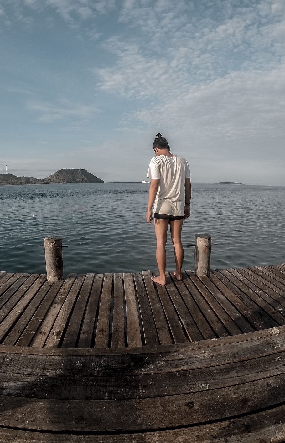 indonesia, pulau kenawa, alone, sea, lombok, water, one person, HD wallpaper