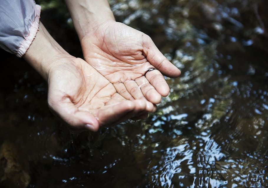 HD wallpaper: hand, water, river, stream, collect, flow, skin, outdoors,  nature | Wallpaper Flare