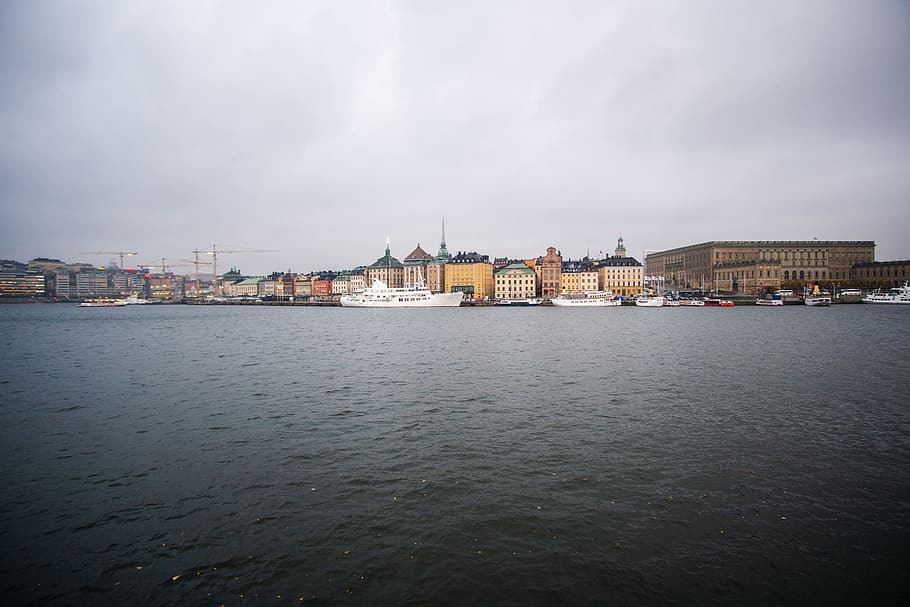 stockholm, sweden, town, center, gamla, stan, boat, waer, archipelago