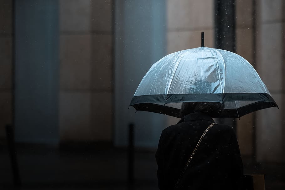 umbrella, canopy, human, person, urban, streetphotography, rain, HD wallpaper