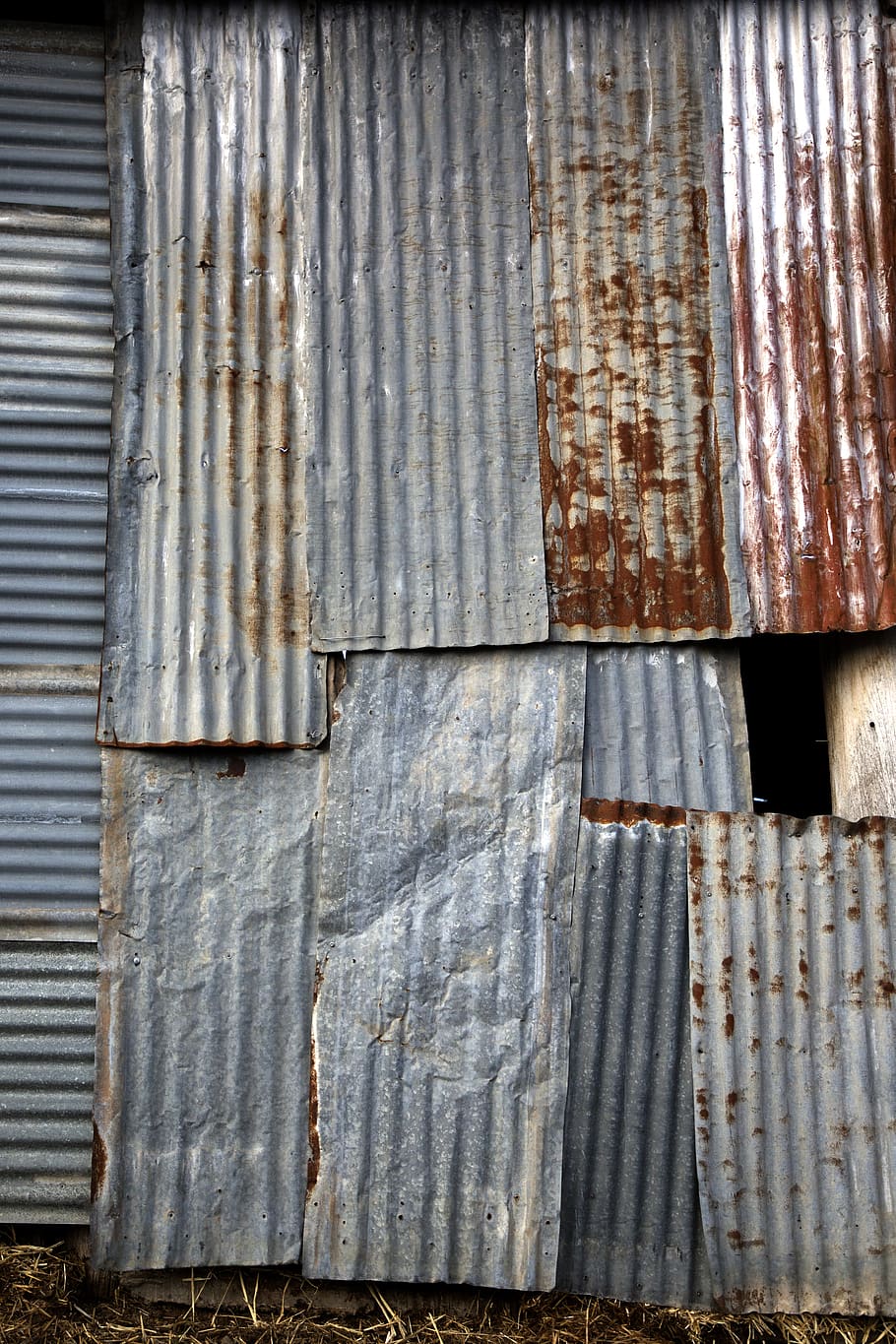 metal, corrugated iron, full frame, weathered, no people, backgrounds