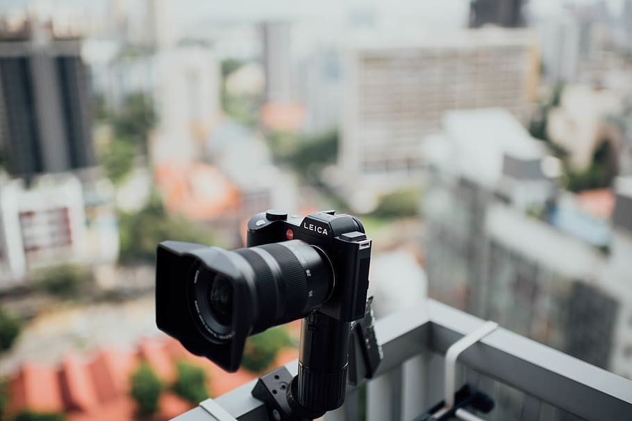 black Leica DSLR camera camera, electronics, video camera, urban HD wallpaper