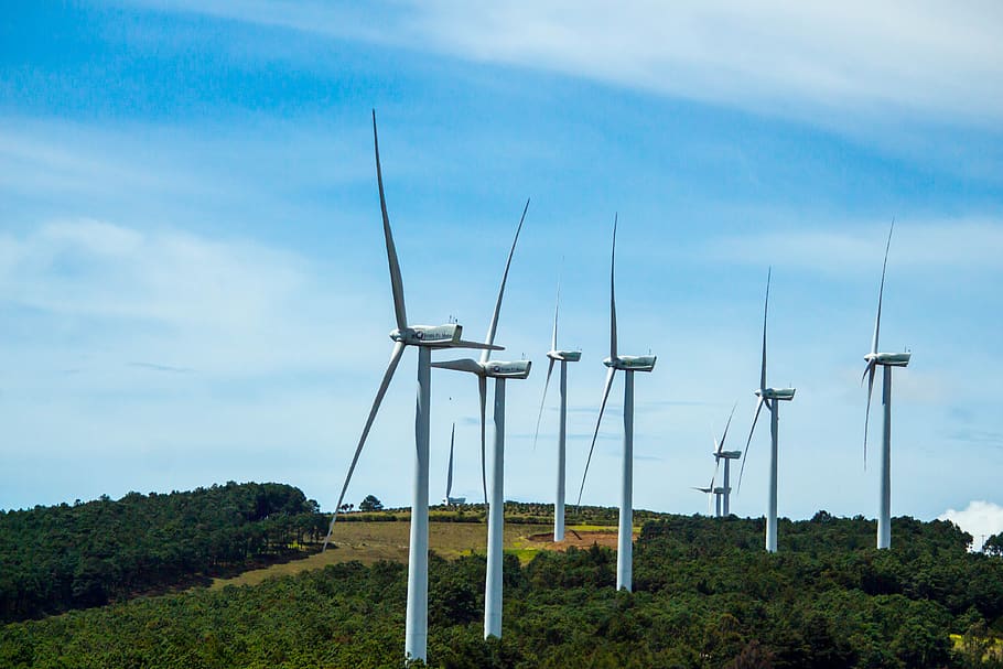 energy, wind, sky, movement, ecology, technology, field, clouds, HD wallpaper