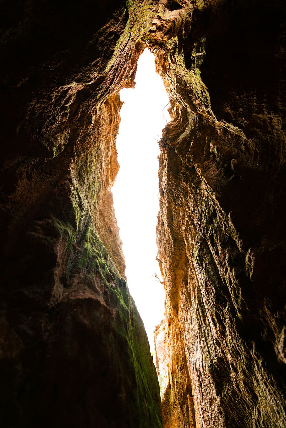 low angle photography inside cave, nature, usa, providence canyon HD wallpaper