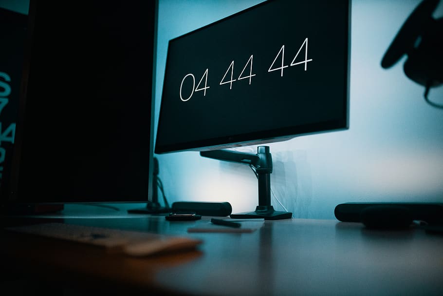 flat screen TV, indoors, communication, board, text, table, computer HD wallpaper