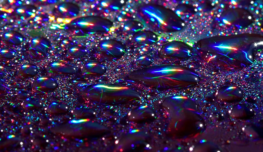 drops, water, macro, coloring, shiny, backgrounds, no people HD wallpaper