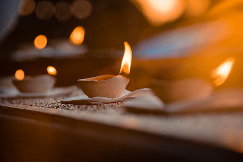 Selective Focus Photography of Lighted Candles, blur, burn, burning HD wallpaper