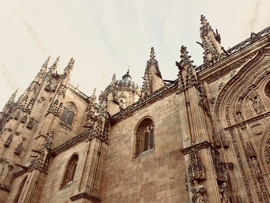 spain, salamanca, city, church, espanha, castel, igreja, building exterior, HD wallpaper