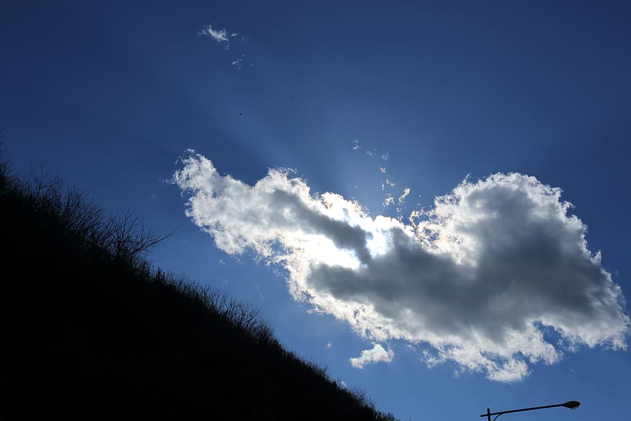 sky, cloud - sky, blue, low angle view, beauty in nature, no people HD wallpaper