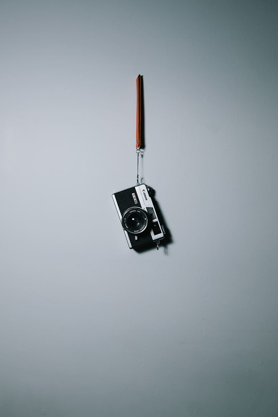 Gray and Black Milc, analog camera, canon, hanging, photography, HD wallpaper