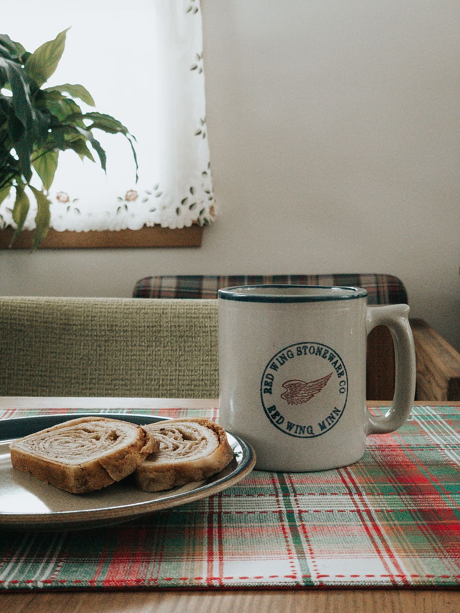 mug and plate, placemat, serbian, potica, holiday, christmas HD wallpaper