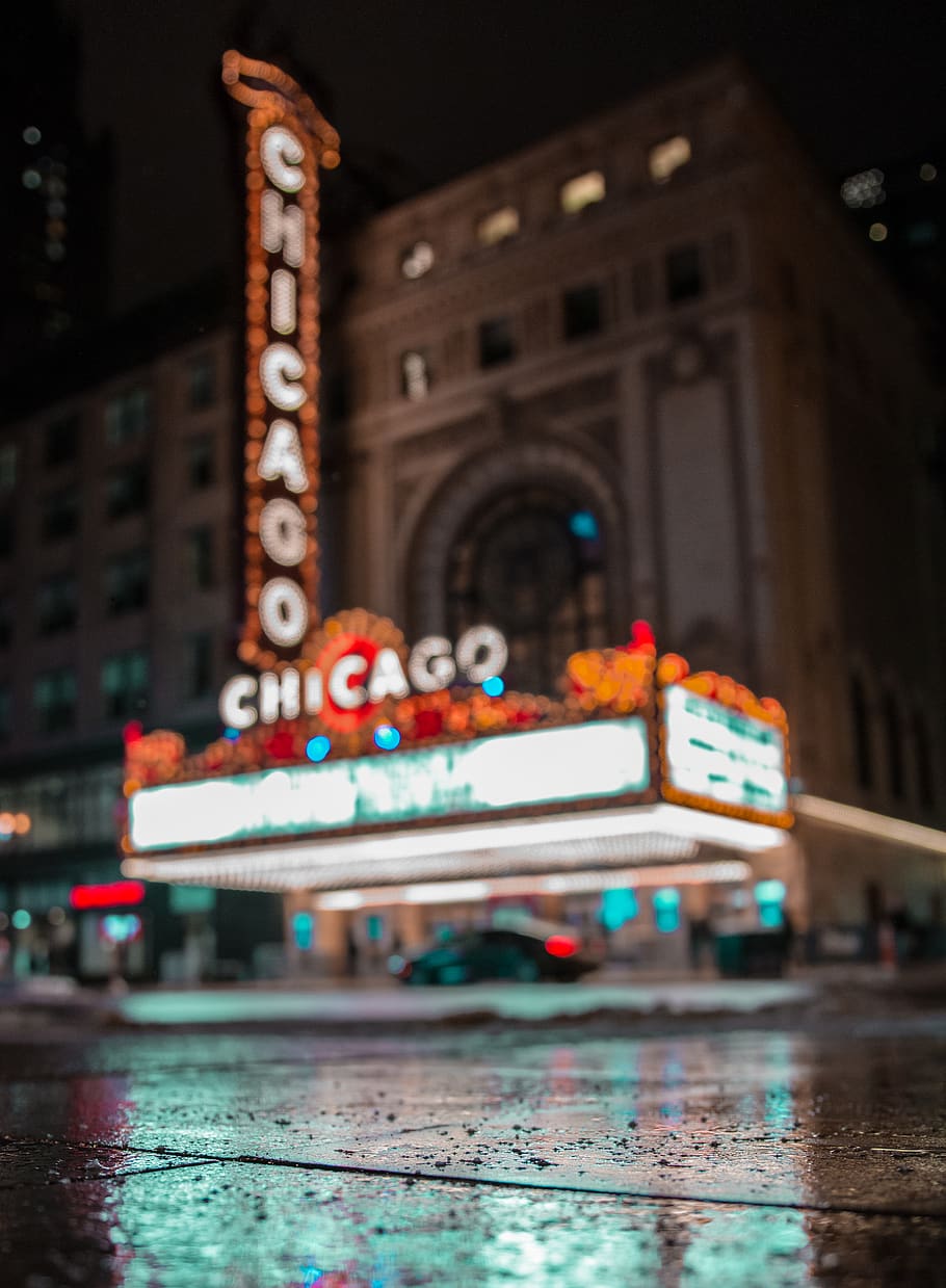 Chicago sign, architecture, building exterior, city, built structure HD wallpaper