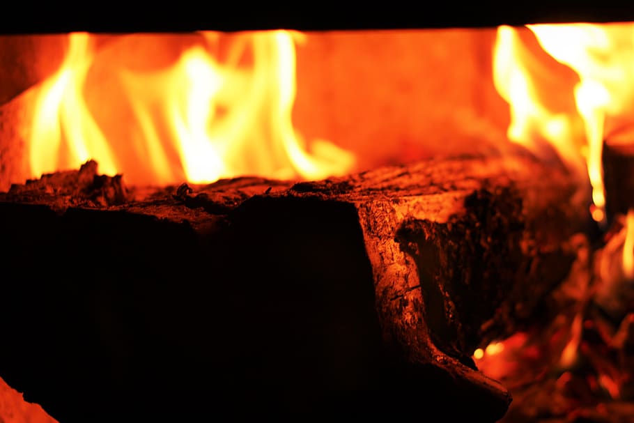 fire, fireplace, burning, flame, fire - natural phenomenon HD wallpaper