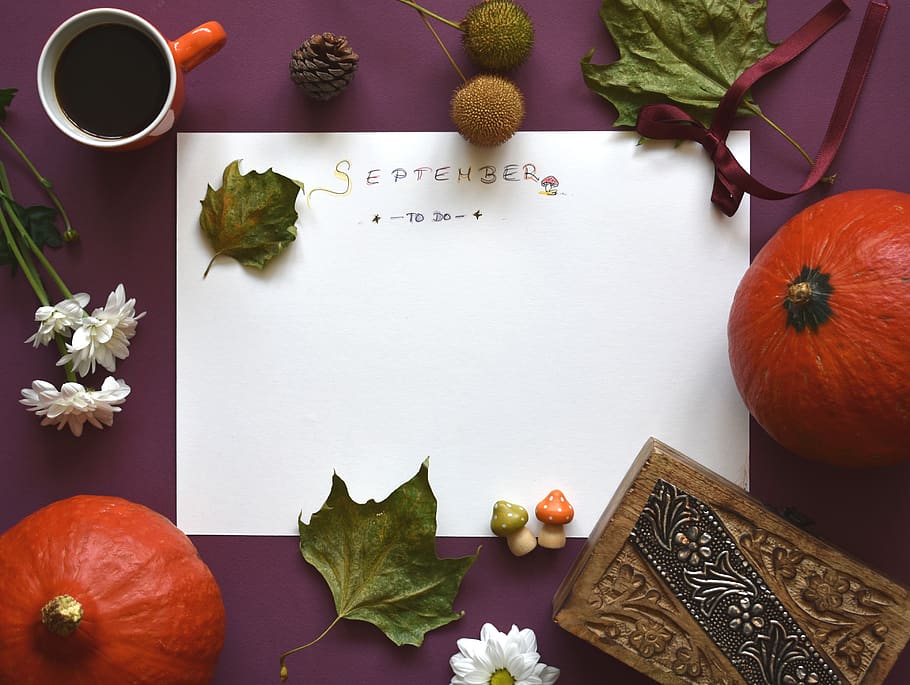 september, planning, to-do, list, autumn, fall, season, organizer HD wallpaper
