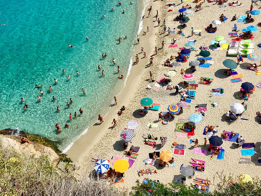 landscape, nature, outdoors, scenery, italy, tropea, water, HD wallpaper