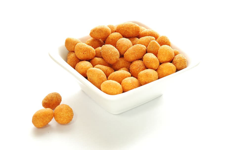 chili, peanuts, spicy, food, studio shot, white background HD wallpaper