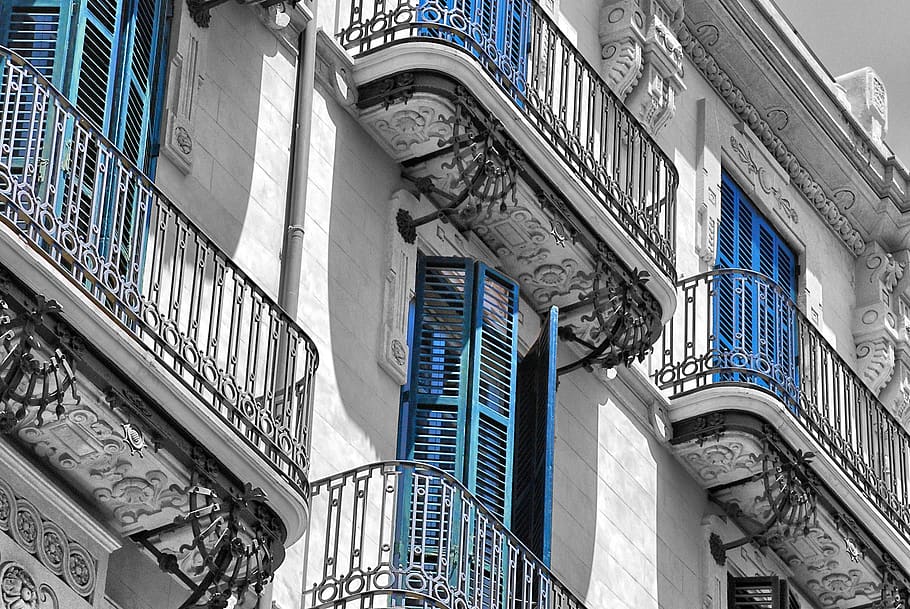 opened blue wooden window, architecture, built structure, building exterior HD wallpaper