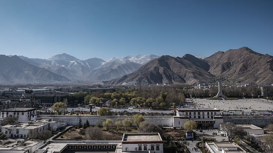 china, lasa shi, potala palace, tibet, lhasa, landscape, fujifilm, HD wallpaper