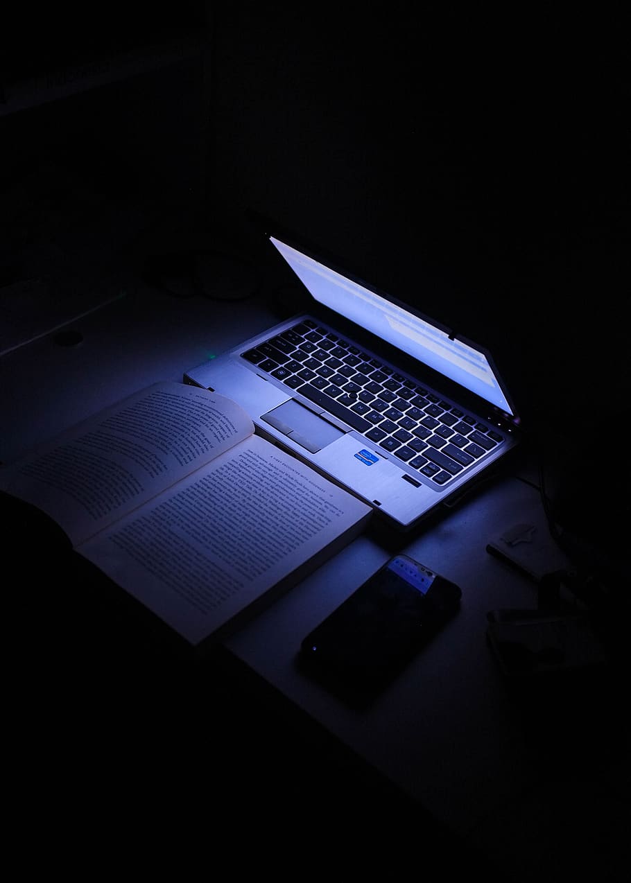 laptop turned on, technology, computer, wireless technology, connection HD wallpaper