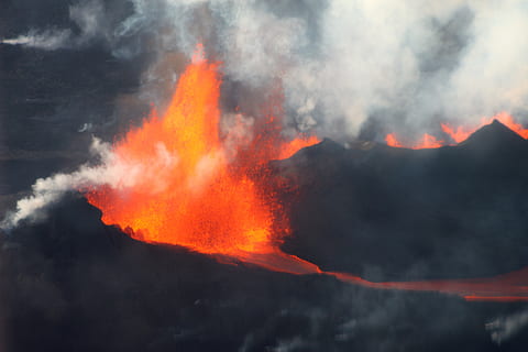 HD wallpaper: bardabunga, iceland, volcano, hot, steam, volcanic ...