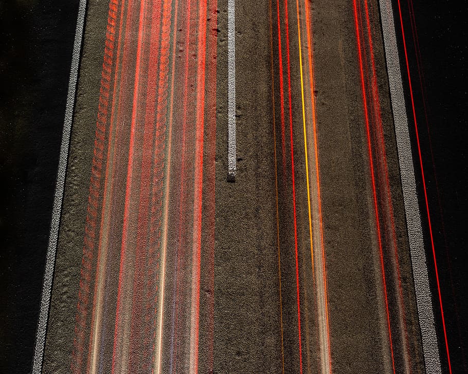 timelapse photography of road, rug, quilt, wool, weaving, knitting