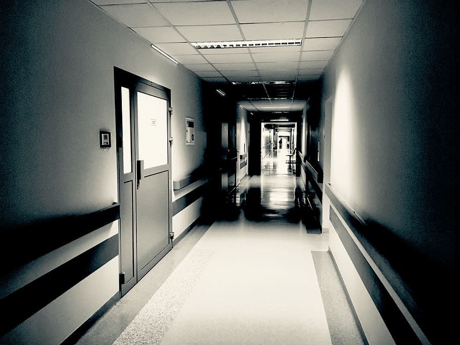 corridor, architecture, indoors, illuminated, arcade, empty HD wallpaper