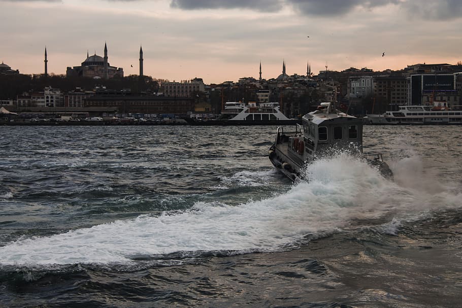 eminönü, marine, istanbul, karaköy, turkey, bosphorus, water, HD wallpaper
