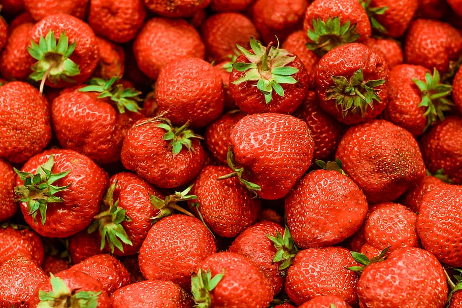 strawberry lot, healthy eating, food and drink, fruit, full frame HD wallpaper