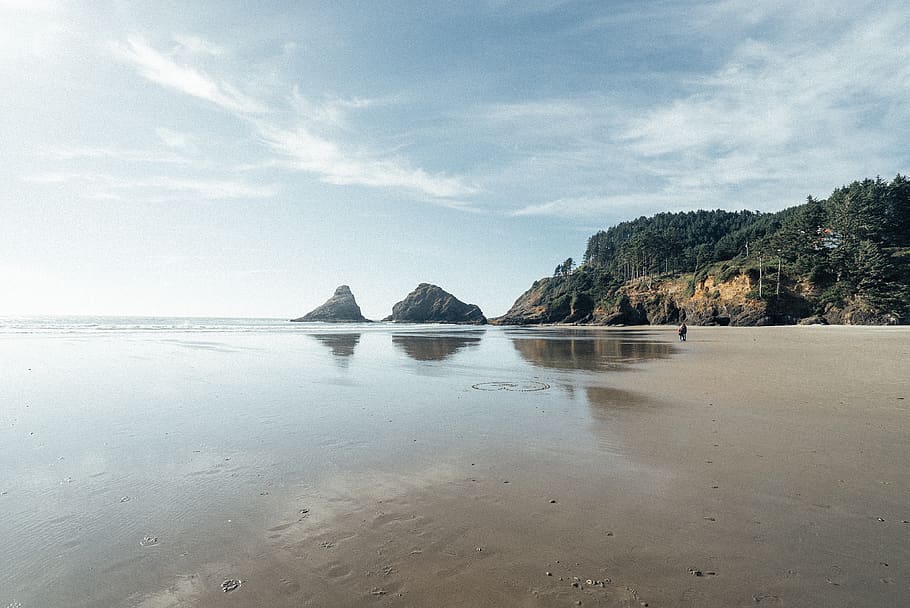 united states, oregon, sky, water, sea, beauty in nature, cloud - sky HD wallpaper