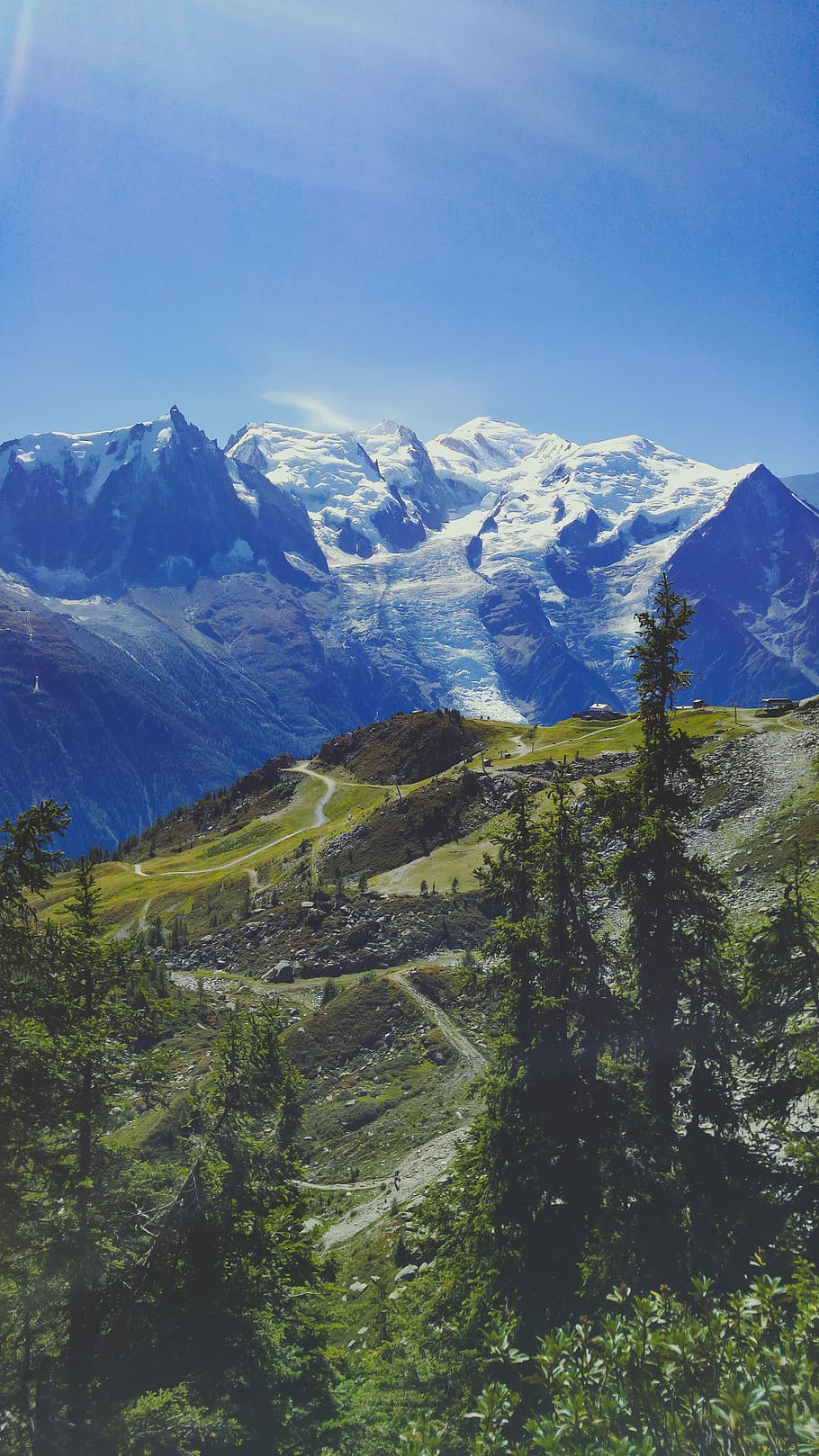 view of mountain, nature, outdoors, mountain range, plant, tree HD wallpaper