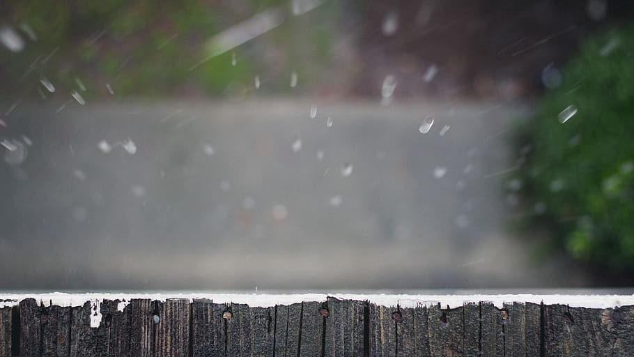 rain, porch, fall, drop, water, motion, nature, architecture HD wallpaper