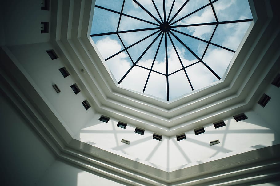 architecture, building, infrastructure, ceiling, design, sky HD wallpaper