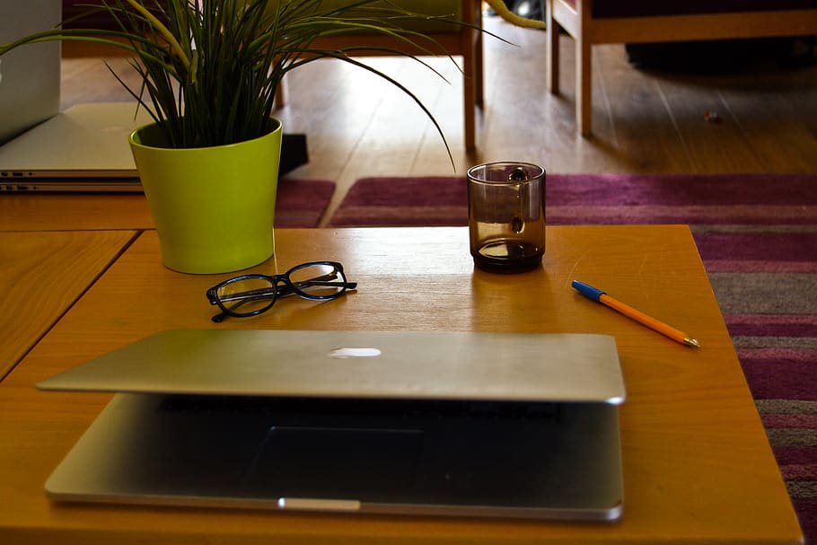 work, office, macbook, cup, pen, laptop, computer, nature, love HD wallpaper
