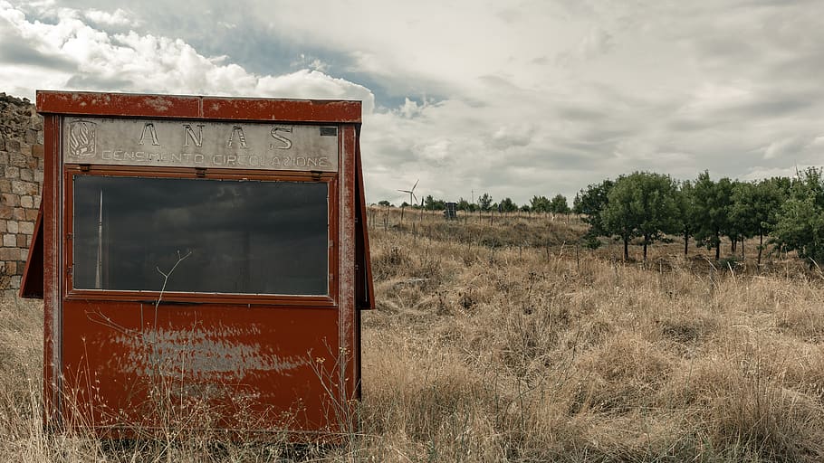 italy, sperlinga, box, trees, clouds, glass, cloud - sky, land HD wallpaper