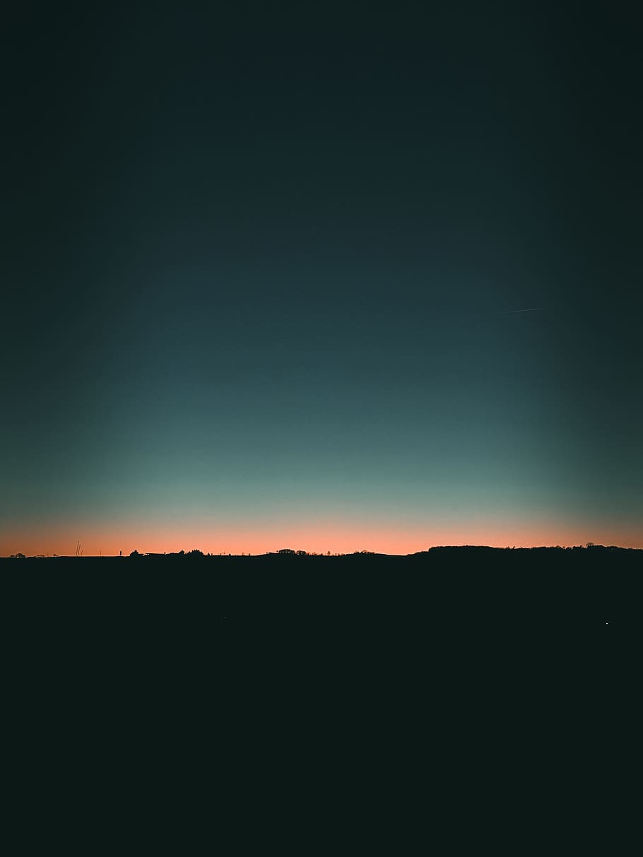 sky, silhouette, tranquility, beauty in nature, scenics - nature HD wallpaper
