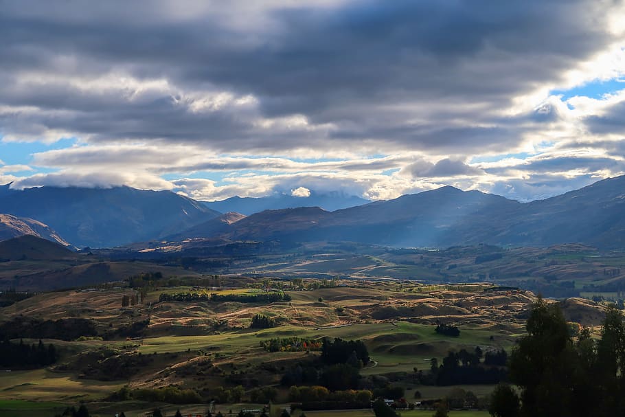 nature, outdoors, mountain range, landscape, scenery, grassland HD wallpaper